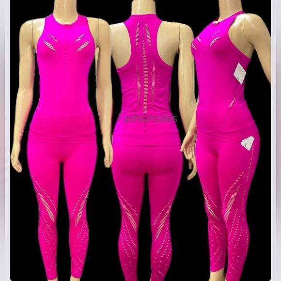 Victoria’s Secret sport Seamless set top & Seamless High Rise tight Fuchsia Xs - Picture 1 of 11